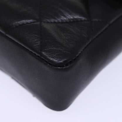 CHANEL Matelasse Turn Lock Waist bag Leather Black CC bs13970