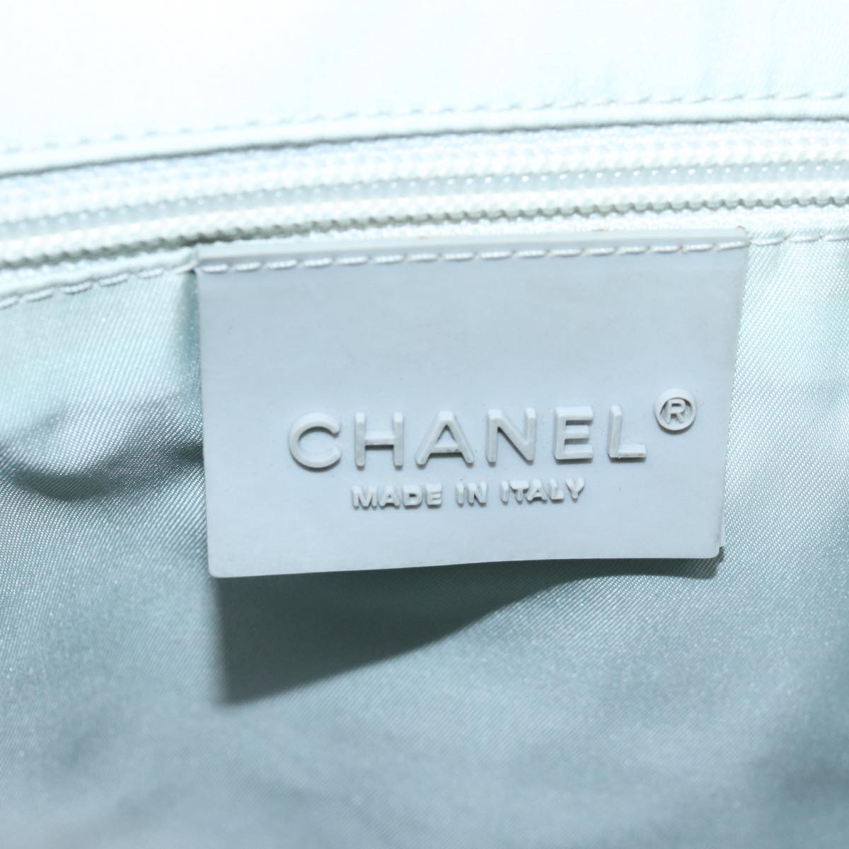 CHANEL Tote Bag Nylon White CC bs14294
