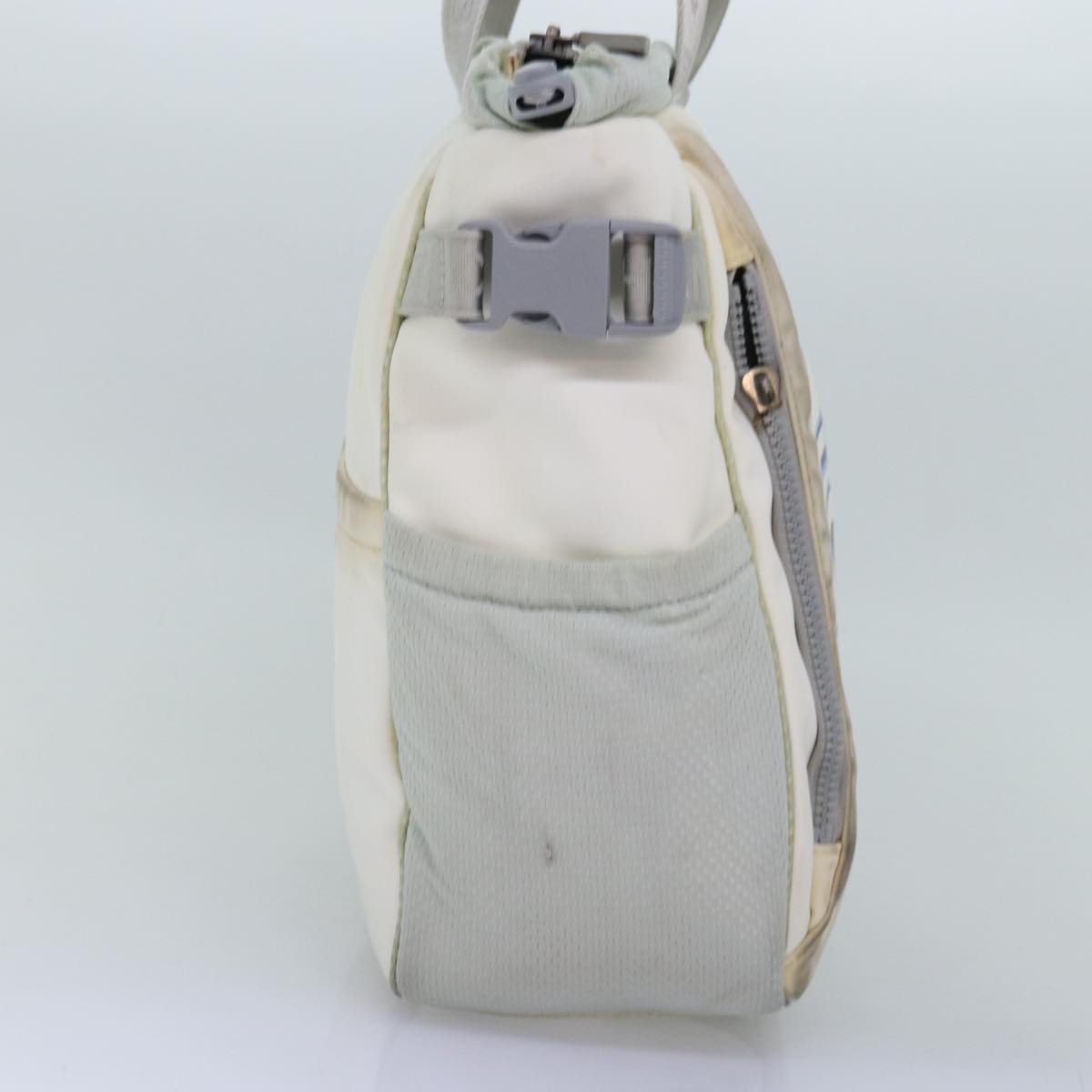 CHANEL Tote Bag Nylon White CC bs14294