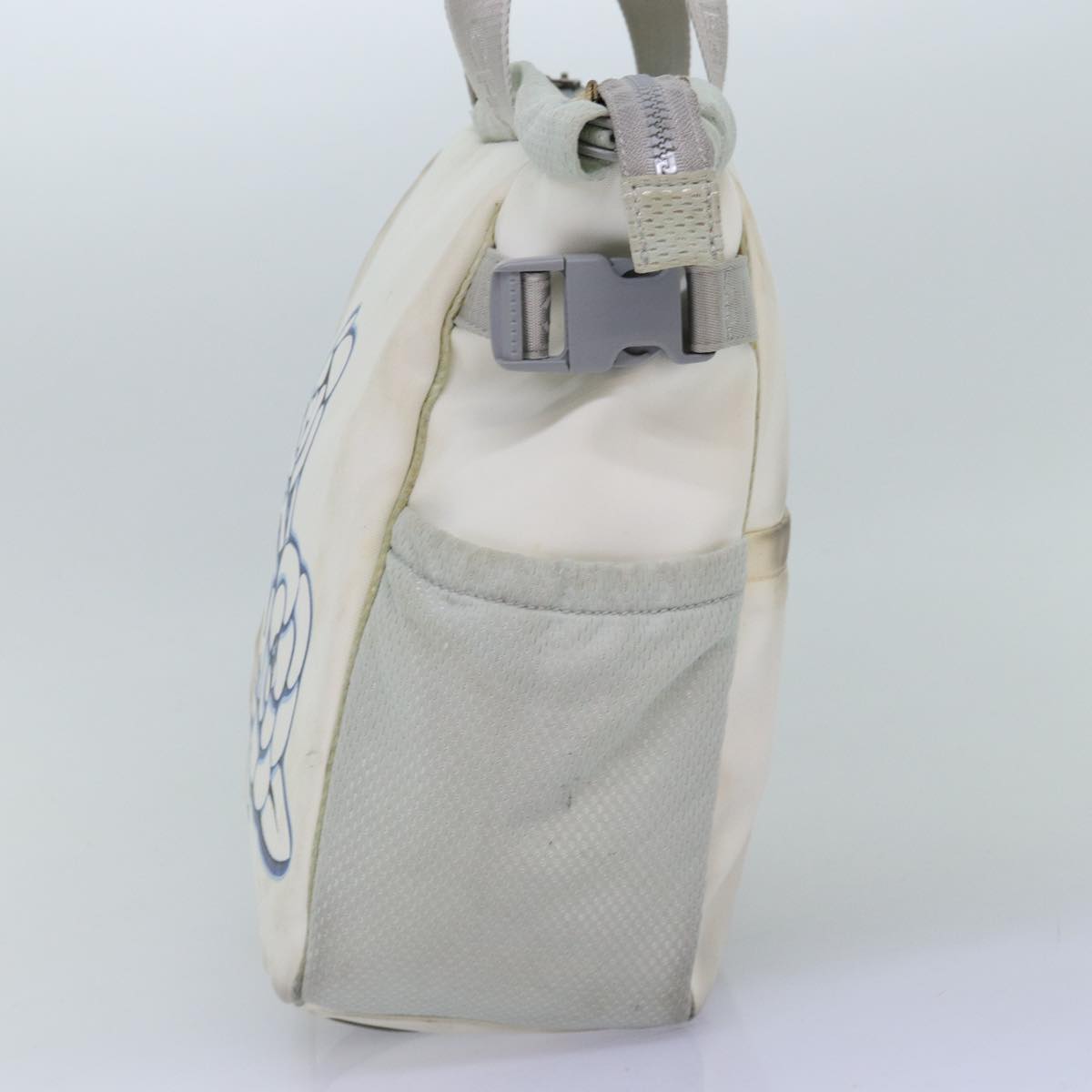 CHANEL Tote Bag Nylon White CC bs14294