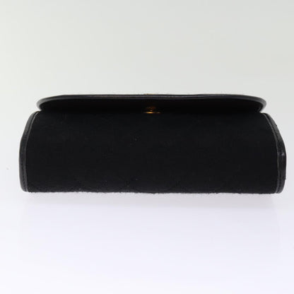 CHANEL Matelasse Chain Shoulder Bag cotton Black CC bs14749A