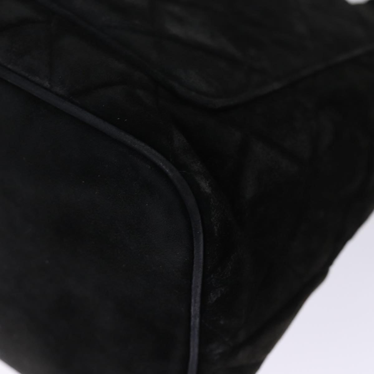 CHANEL Matelasse Tote Bag Suede Standard Black CC bs14754