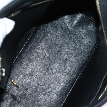 CHANEL Matelasse Tote Bag Suede Standard Black CC bs14754
