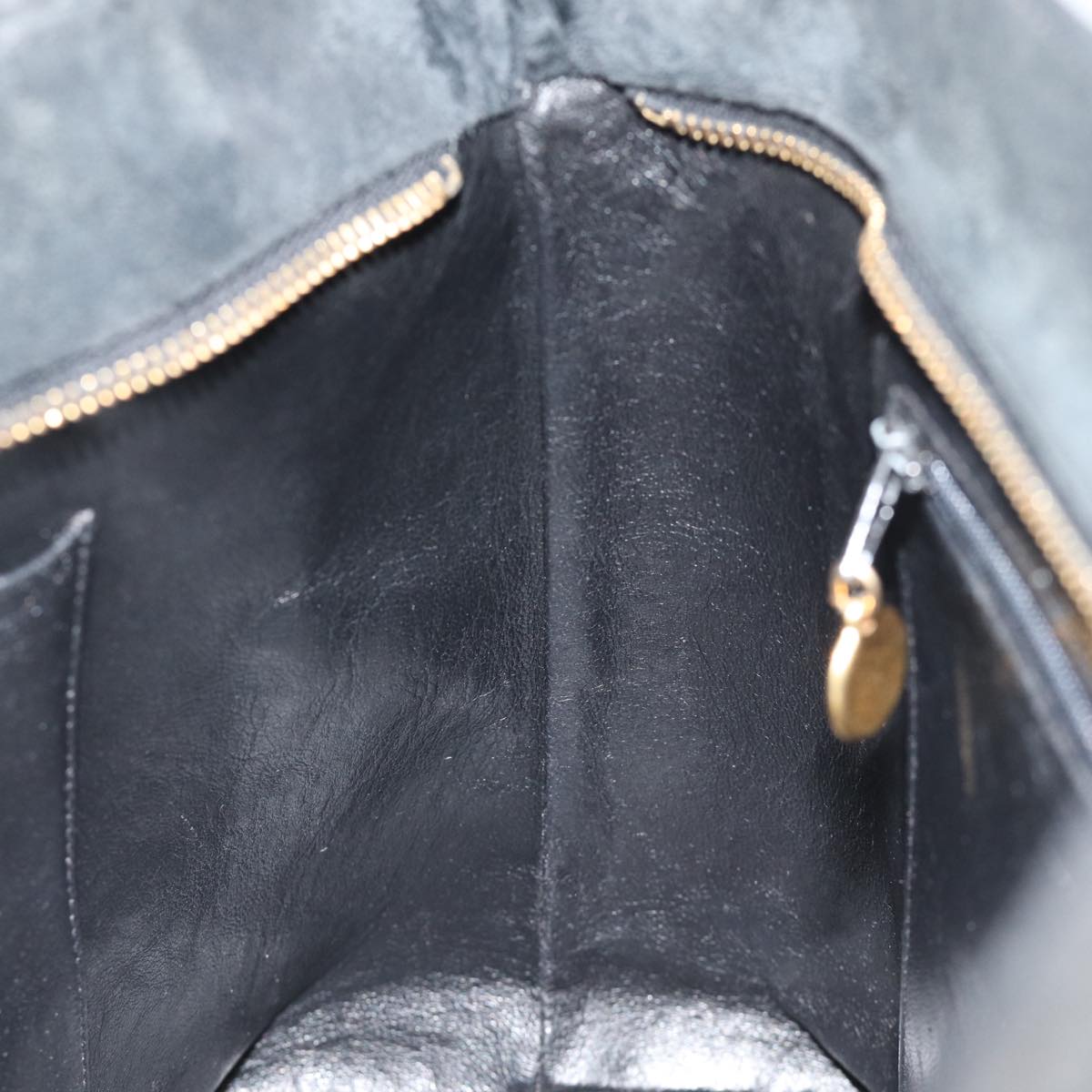 CHANEL Matelasse Tote Bag Suede Standard Black CC bs14754