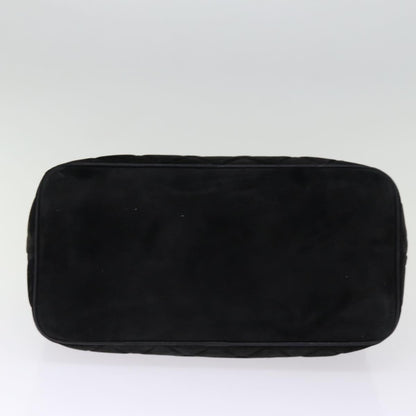 CHANEL Matelasse Tote Bag Suede Standard Black CC bs14754