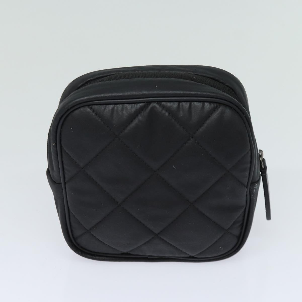 CHANEL Tennis Racket And Ball Set Leather Black White CC bs15099A