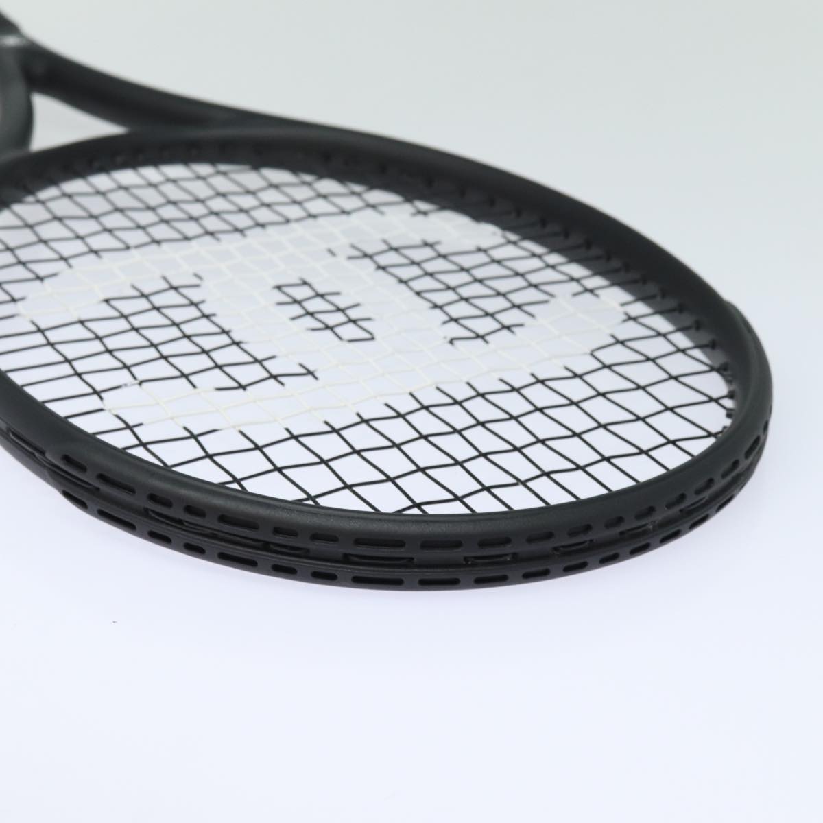 CHANEL Tennis Racket And Ball Set Leather Black White CC bs15099A