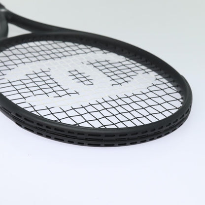 CHANEL Tennis Racket And Ball Set Leather Black White CC bs15099A