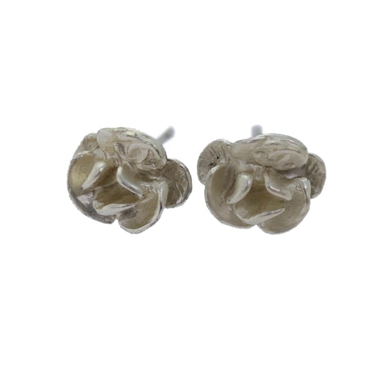 CHANEL Pierce Camelia Silver CC bs15114