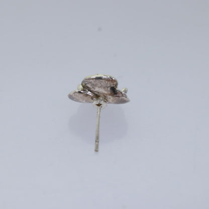 CHANEL Pierce Camelia Silver CC bs15114