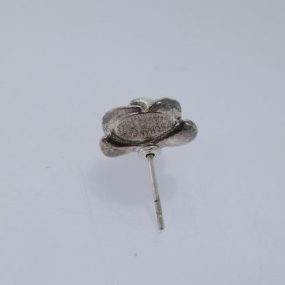 CHANEL Pierce Camelia Silver CC bs15114
