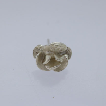 CHANEL Pierce Camelia Silver CC bs15114