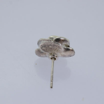 CHANEL Pierce Camelia Silver CC bs15114