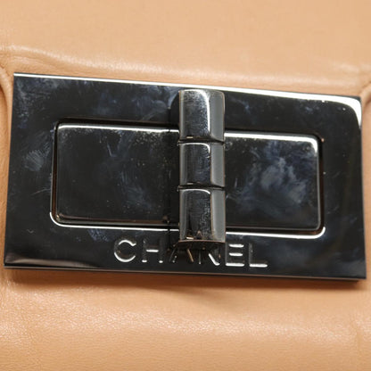 CHANEL Turn Lock Chain Shoulder Bag Lamb Skin Pink CC bs15777
