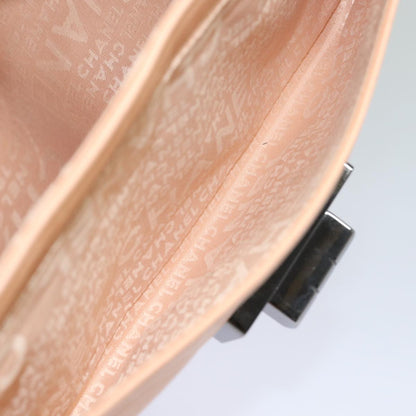CHANEL Turn Lock Chain Shoulder Bag Lamb Skin Pink CC bs15777