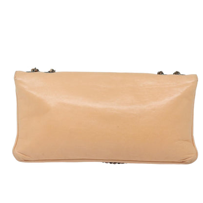 CHANEL Turn Lock Chain Shoulder Bag Lamb Skin Pink CC bs15777