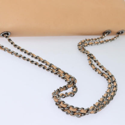 CHANEL Turn Lock Chain Shoulder Bag Lamb Skin Pink CC bs15777
