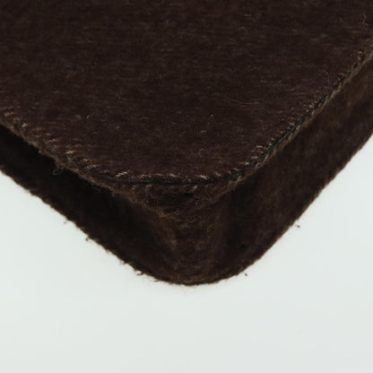 CHANEL Tote Bag Wool Brown CC bs15852