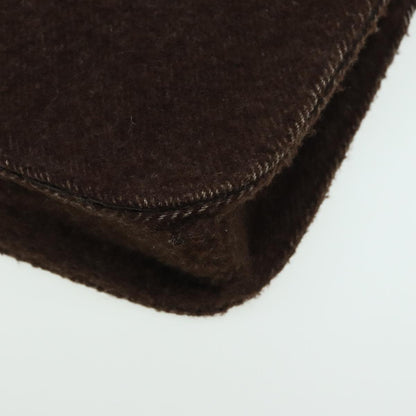 CHANEL Tote Bag Wool Brown CC bs15852