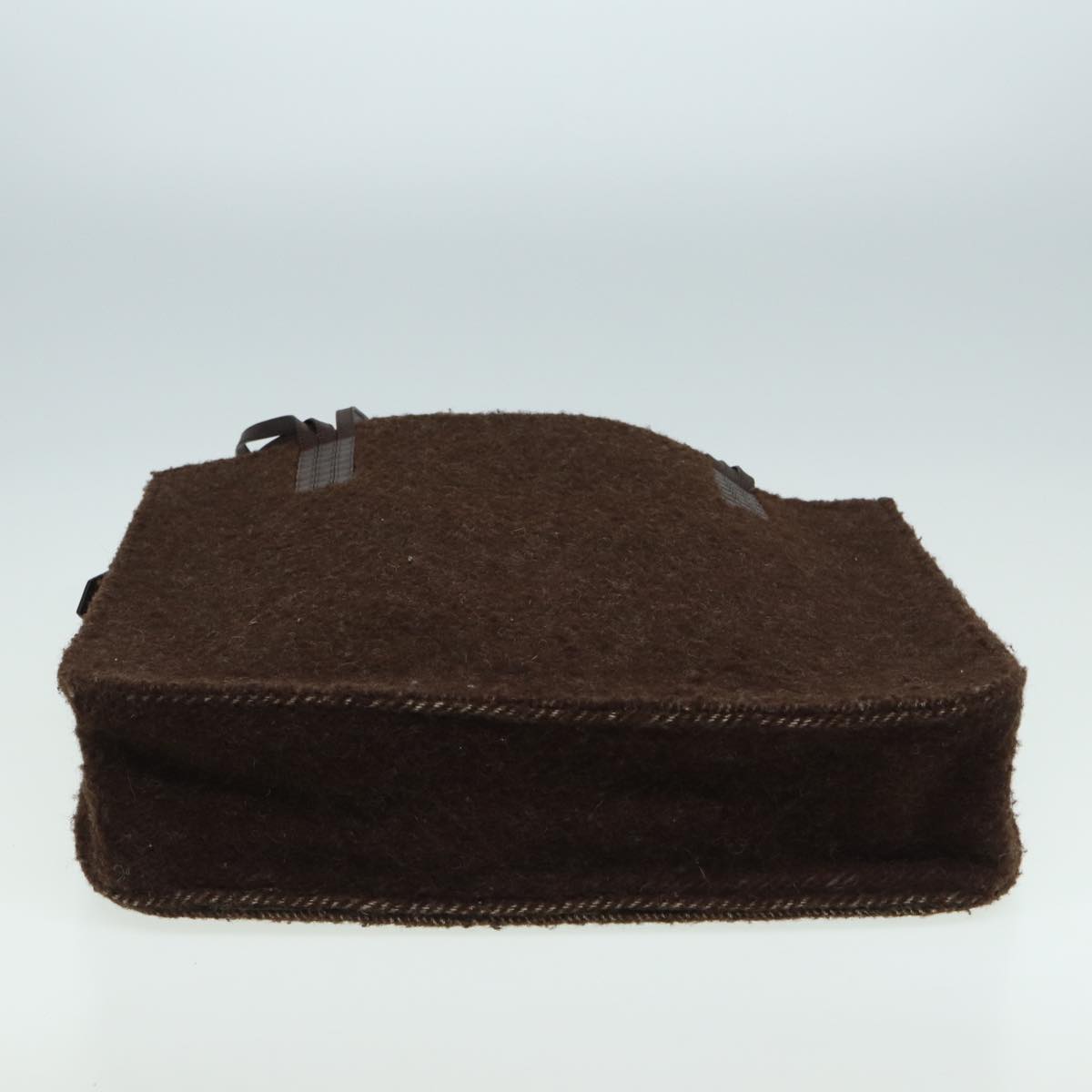 CHANEL Tote Bag Wool Brown CC bs15852