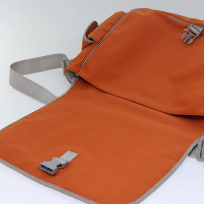 CHANEL Choco Bar Sports Line Shoulder Bag Nylon Orange CC bs15857