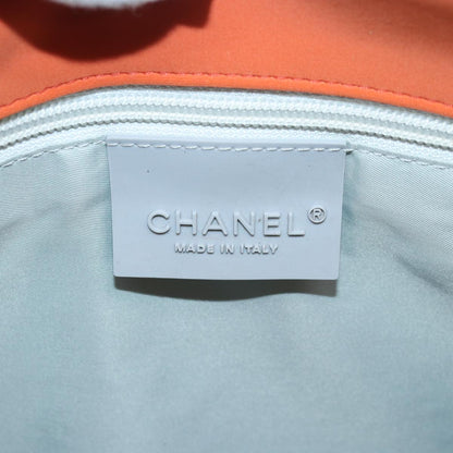 CHANEL Choco Bar Sports Line Shoulder Bag Nylon Orange CC bs15857