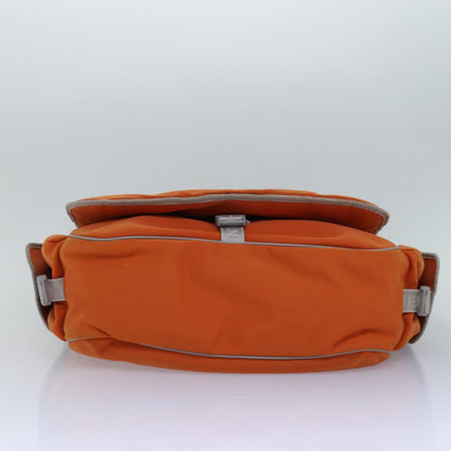 CHANEL Choco Bar Sports Line Shoulder Bag Nylon Orange CC bs15857