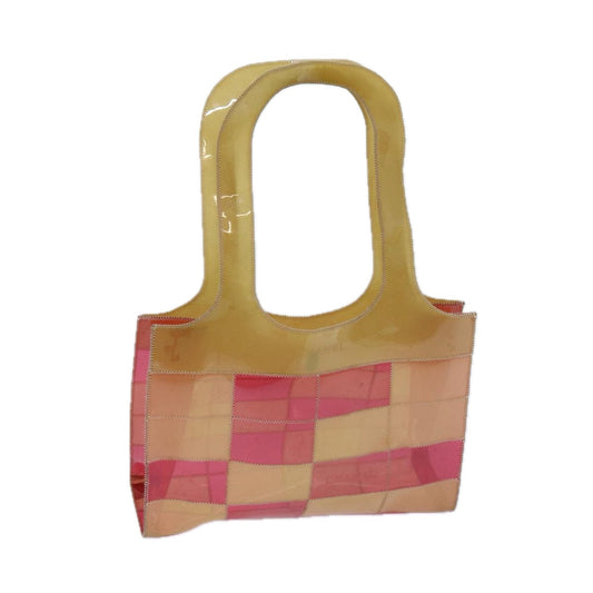 CHANEL Tote Bag Vinyl Red Beige CC bs15860