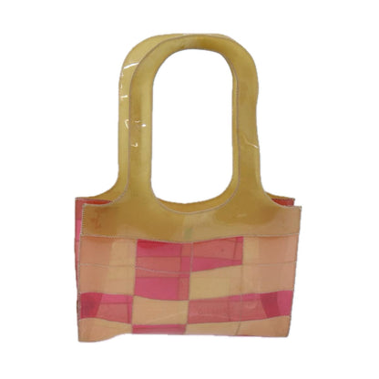 CHANEL Tote Bag Vinyl Red Beige CC bs15860