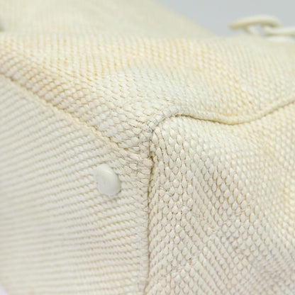 CHANEL Matelasse Chain Tote Bag Raffia White CC bs15861
