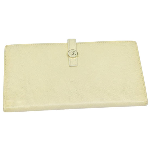 CHANEL COCO Mark Wallet Leather Vanilla CC bs15966