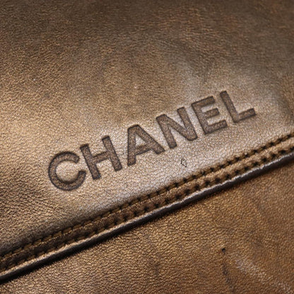 CHANEL Shoulder Bag Leather Gold Tone CC bs16149