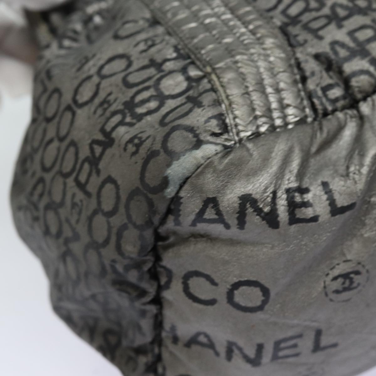 CHANEL Unlimited Tote Bag Nylon Silver CC bs16364
