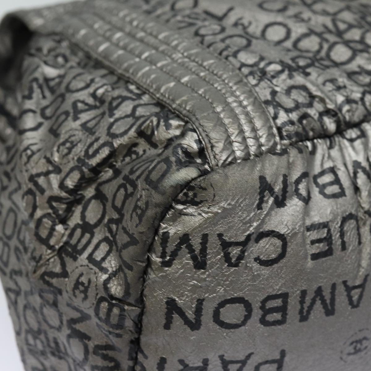 CHANEL Unlimited Tote Bag Nylon Silver CC bs16364