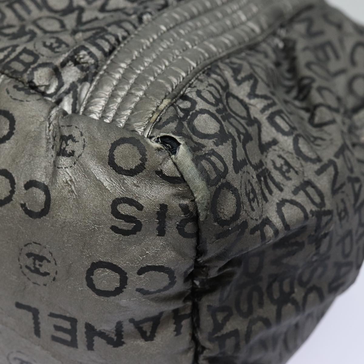 CHANEL Unlimited Tote Bag Nylon Silver CC bs16364