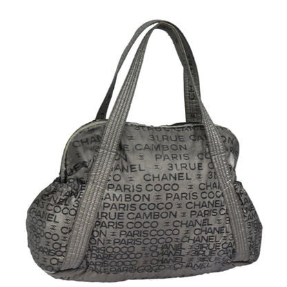 CHANEL Unlimited Tote Bag Nylon Silver CC bs16364