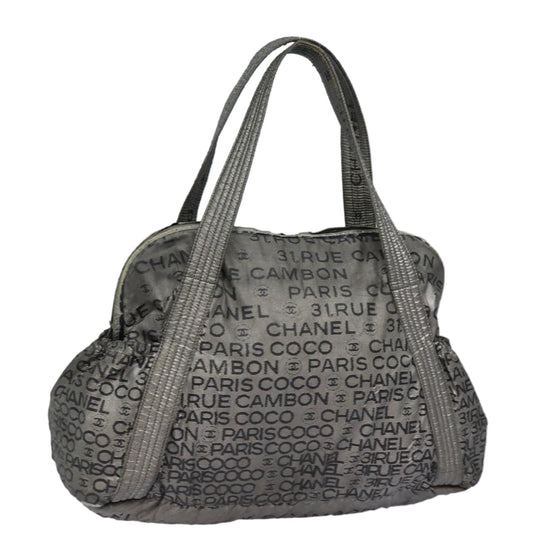 CHANEL Unlimited Tote Bag Nylon Silver CC bs16364