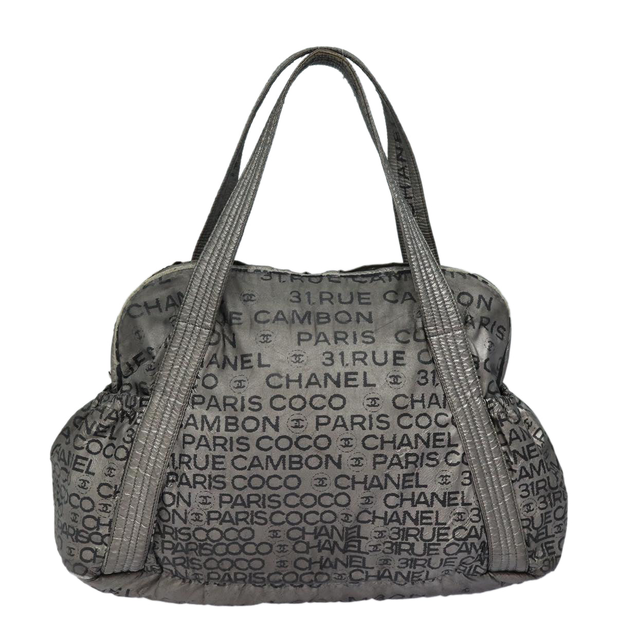 CHANEL Unlimited Tote Bag Nylon Silver CC bs16364
