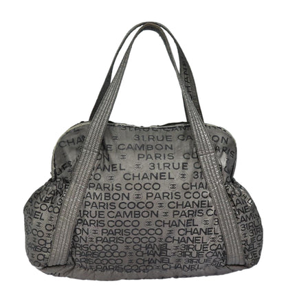 CHANEL Unlimited Tote Bag Nylon Silver CC bs16364