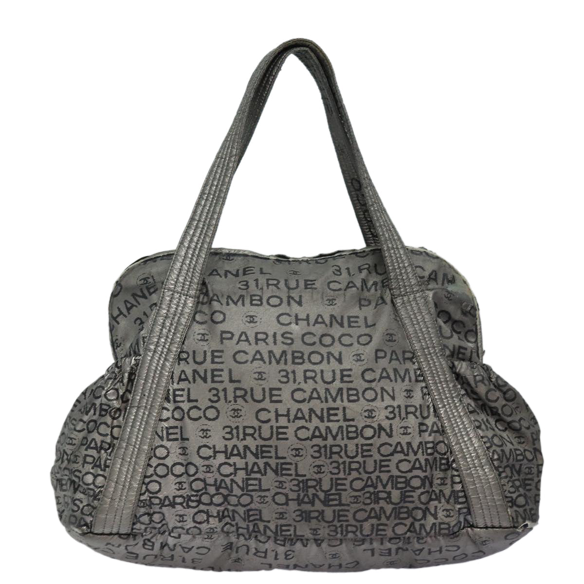CHANEL Unlimited Tote Bag Nylon Silver CC bs16364