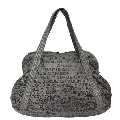 CHANEL Unlimited Tote Bag Nylon Silver CC bs16364
