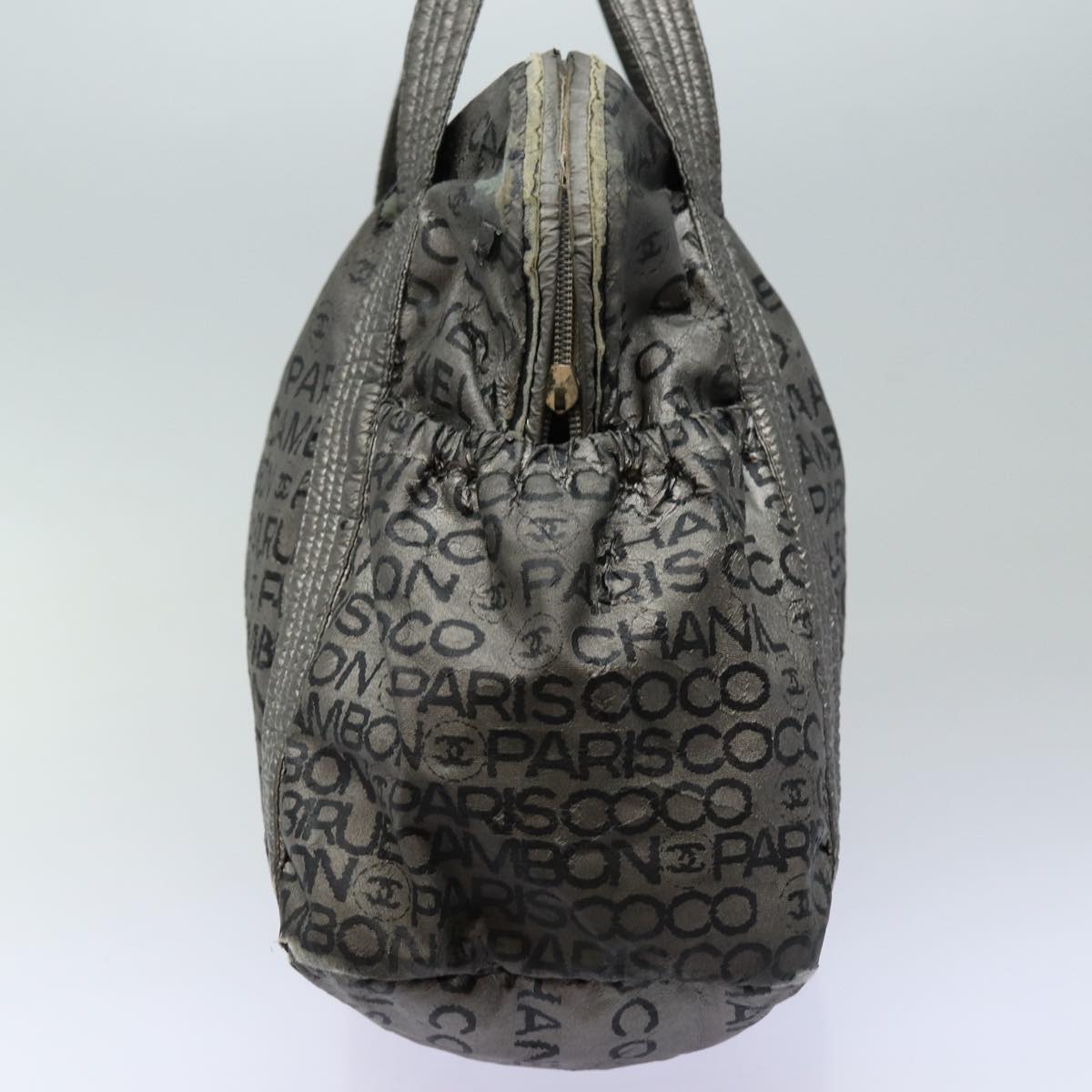 CHANEL Unlimited Tote Bag Nylon Silver CC bs16364