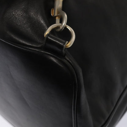 CHANEL COCO Mark Purse Shoulder Bag Lamb Skin Black CC bs16571