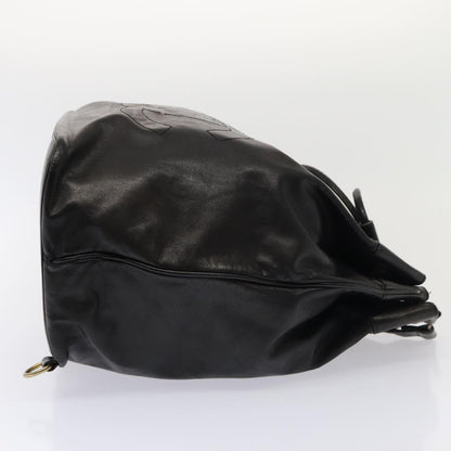 CHANEL COCO Mark Purse Shoulder Bag Lamb Skin Black CC bs16571