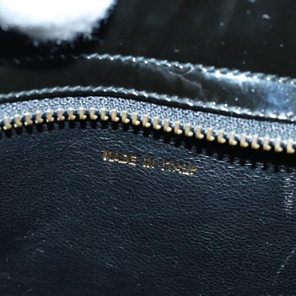 CHANEL V stitch COCO Mark Shoulder Bag Enamel Black CC bs16640