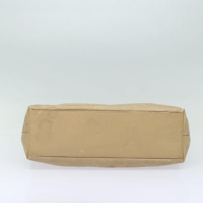 CHANEL Matelasse Chain Tote Bag Leather Beige Gold CC bs16657