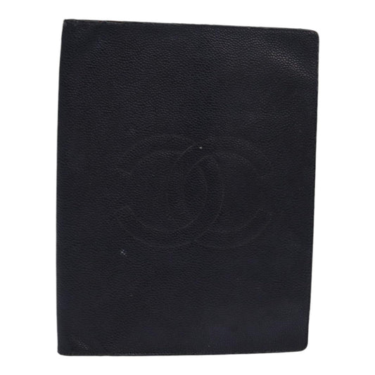 CHANEL COCO Mark Note Cover Caviar Skin Black CC bs16686