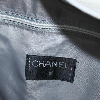 CHANEL Tote Bag Leather 2way White Silver CC bs16701