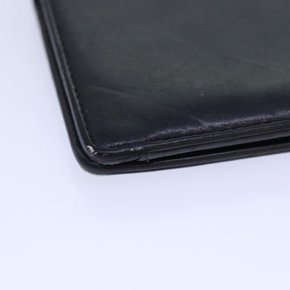 CHANEL Matelasse Wallet Leather Black Silver CC bs16854