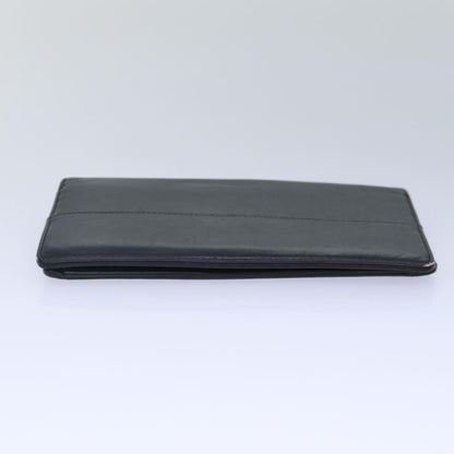 CHANEL Matelasse Wallet Leather Black Silver CC bs16854